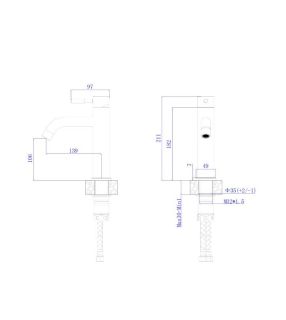 Смеситель для умывальника RUSH Melos (SUS1101-11)